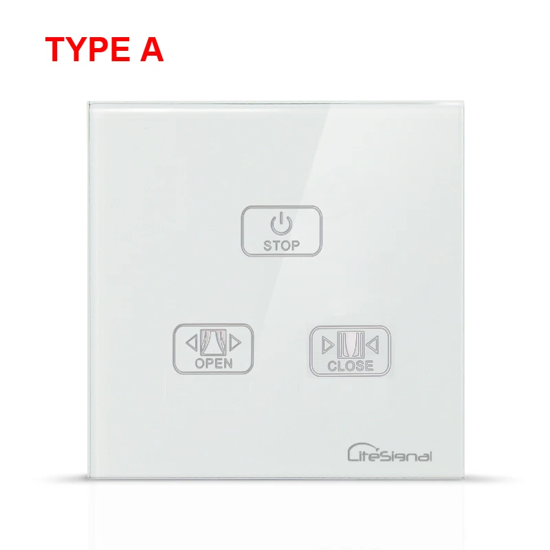 Electric roller shutter switch curtain switch with touch screen glass