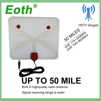 

Eoth Free TV Fox HD Digital DTV Indoor TV Antenna TVFox HDTV Antena DVB-T DVB-T2 VHF UHF ISDB ATSC DVB Signal Receiver TV Aerial