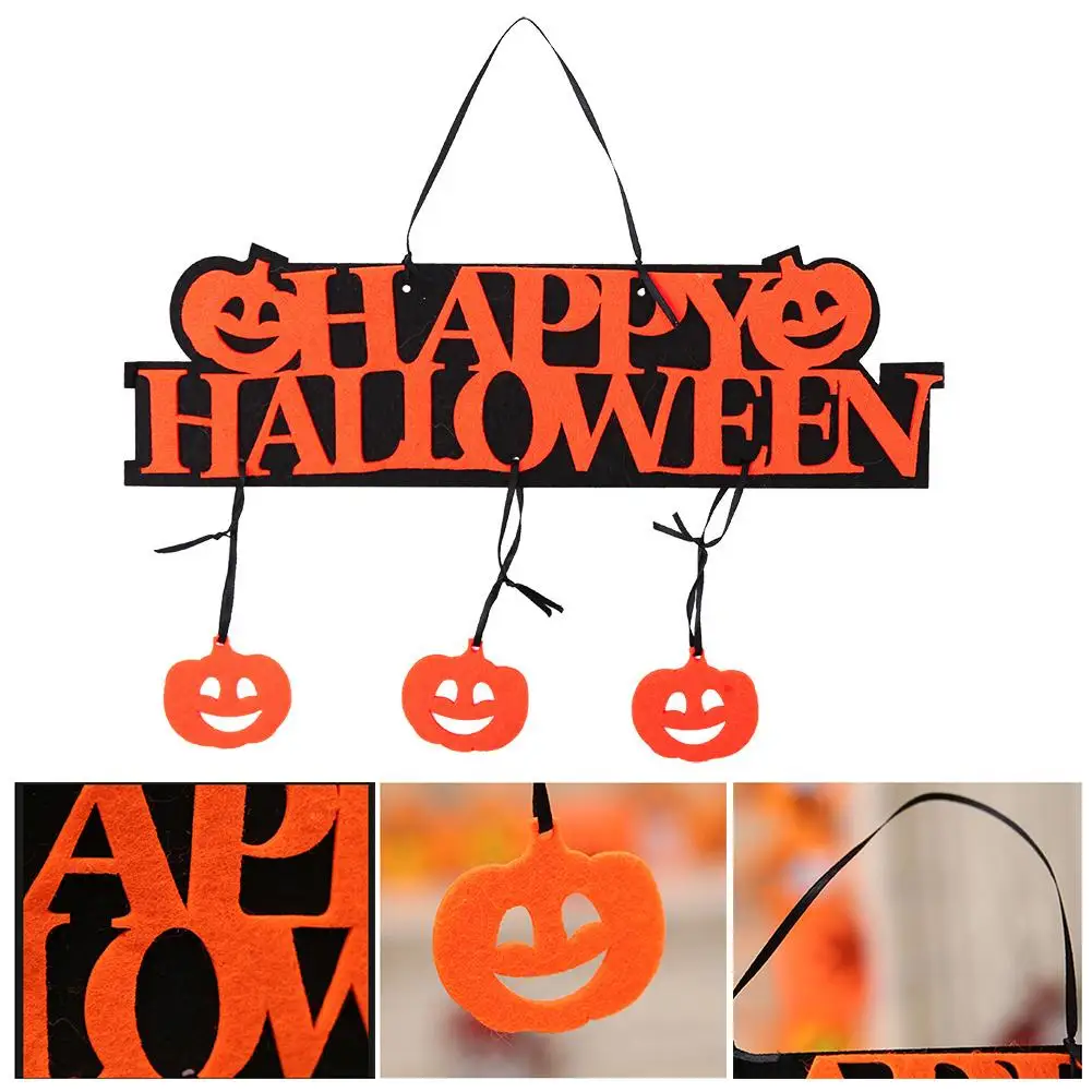 Тыква Happy Halloween висит дверная табличка тег витрина бар торговый центр Декор|Знаки