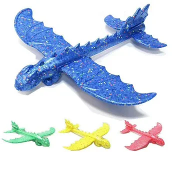 

48CM Dinosaur DIY Hand Throw Flying Glider Planes Foam Aeroplane Model Plane Fillers Flying Glider Plane Outdoor Toys for Kids