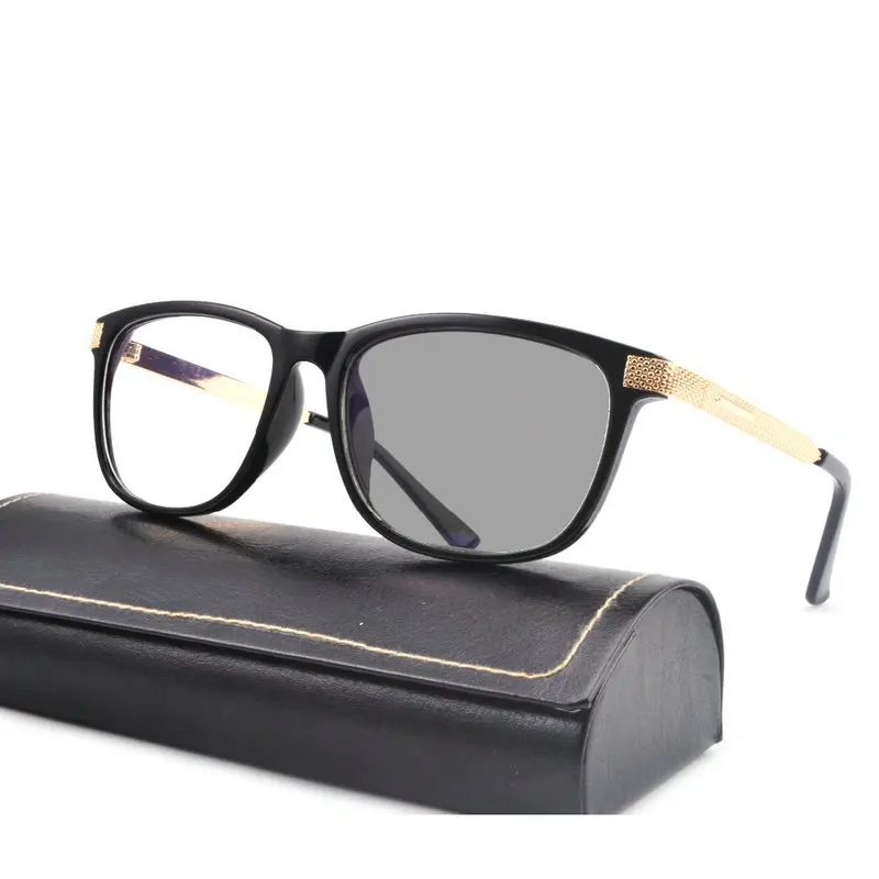 Фирменный дизайн новые переходные солнцезащитные фотохромные очки мужские компьютерные оптика очки от близорукости рамка с коробкой NX - Цвет оправы: black gold-300