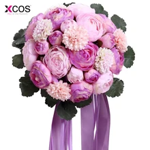 Элегантное искусственное свадебное цветочное свадебное украшение ручной работы Свадебный букет цветов свадебные букеты невесты