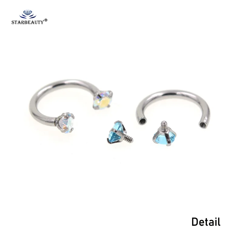 Starbeauty 16 г 8 мм C Форма Bijoux кольцо для носа Перегородка Спираль пирсинг пупка