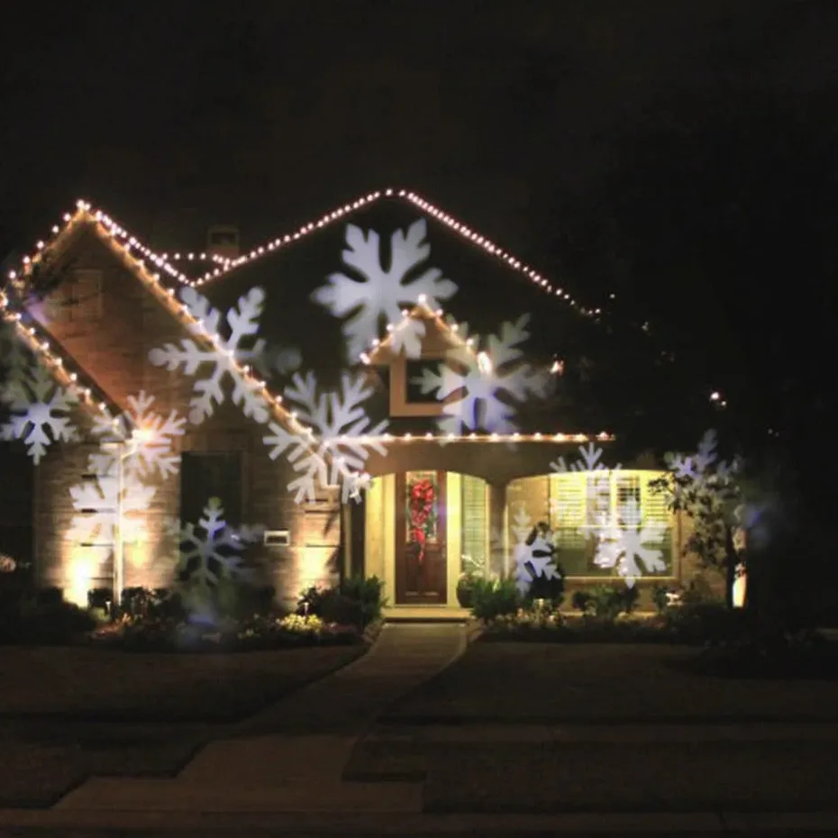 Светодиодный светильник с эффектом снежинки, уличный Рождественский светильник, проектор для сада, для улицы, для праздника, для украшения елки, ландшафтный светильник ing