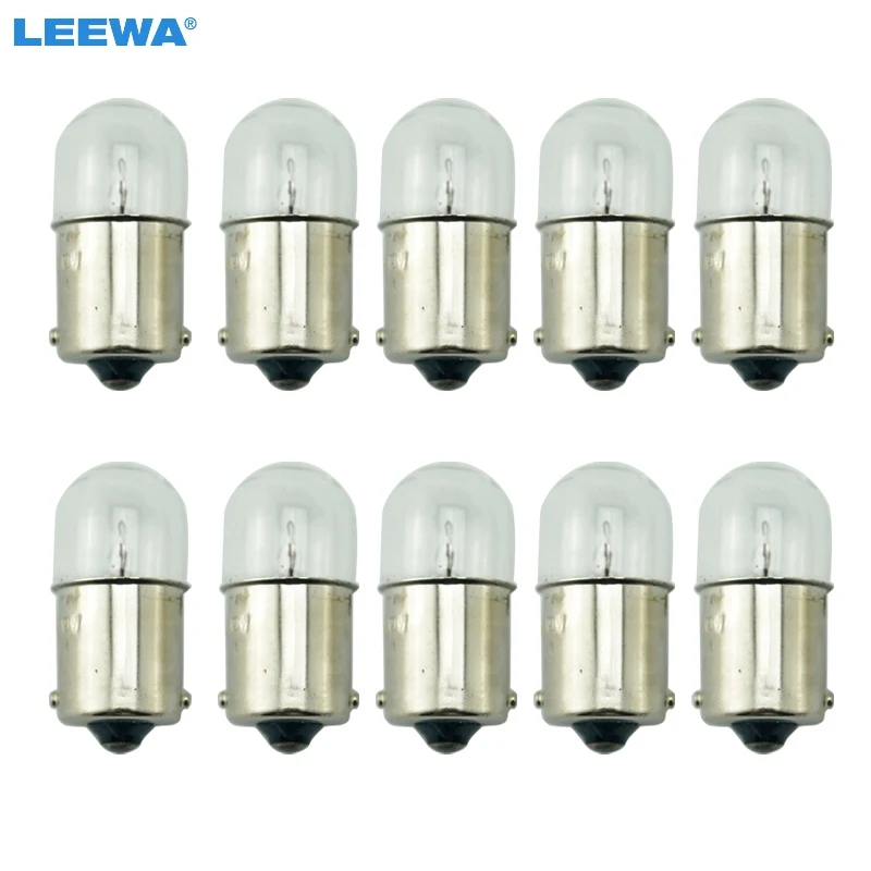 LEEWA 10 шт. T1614 T16 24V5W BA15S 1156 грузовик прозрачное стекло лампа поворота Хвост Авто индикатор галогенная лампа# CA3163