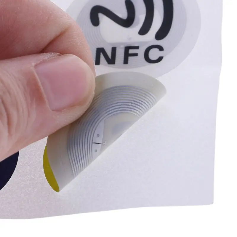 6 шт. водонепроницаемые наклейки NFC из ПЭТ материала умный клей Ntag213 для всех