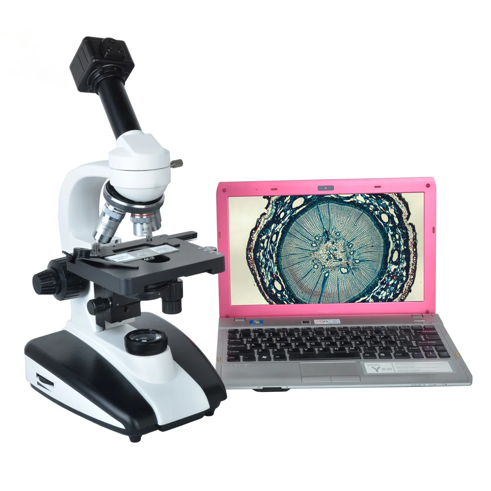 Professional Monocular Biological Microscope 40X-1000X Students Educational Science Lab Monocular Microscopes