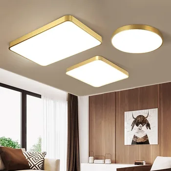 

Copper body Nordic lamp Modern Led Ceiling Lights For Living room Bedroom Study room light American Ceiling Lamp Fixtures