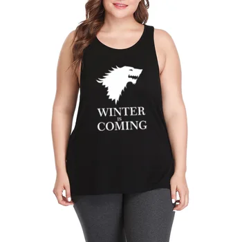 

Game of Thrones Winter is Coming Plus Size Workout Casual Tank Tops Womens