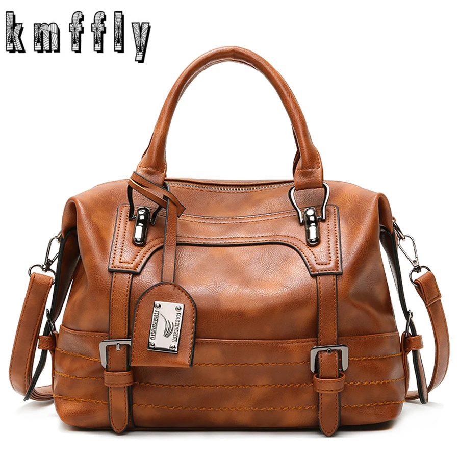 KMFFLY Luxury Vintage Handbags for Women Leather Shoulder ...