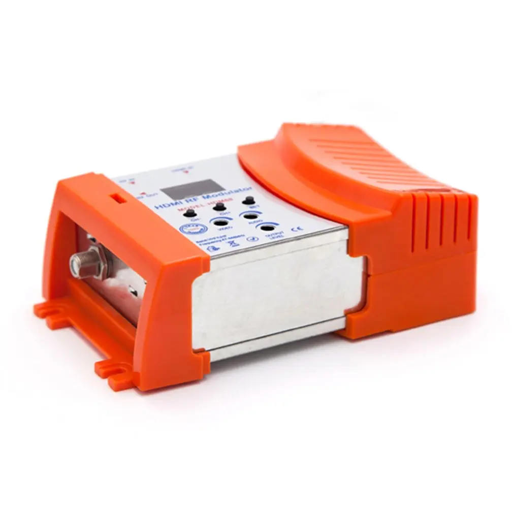 

HDM68 Modulator Digital RF HDMI Modulator AV to RF Converter VHF UHF PAL/NTSC Standard Portable Modulator for US Orange