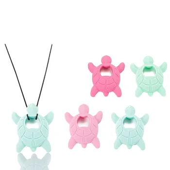 

Silicone Baby Teethers Turtle 1PC Food Grade Tortoise Silicone Rodents Children's Goods Nurse Gift Baby Teether Pedent Bracelet