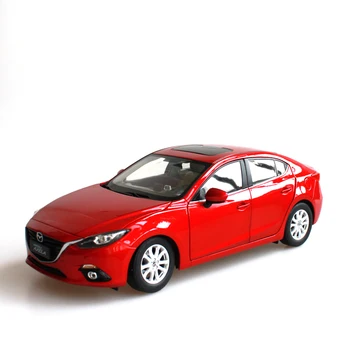 1:18 Diecast Model for Mazda 3 Axela 2014 Red Rare Sedan All New Alloy Toy Car Miniature Collection Gift 1 18 diecast model for nissan geniss livina red mpv alloy toy car miniature collection gifts