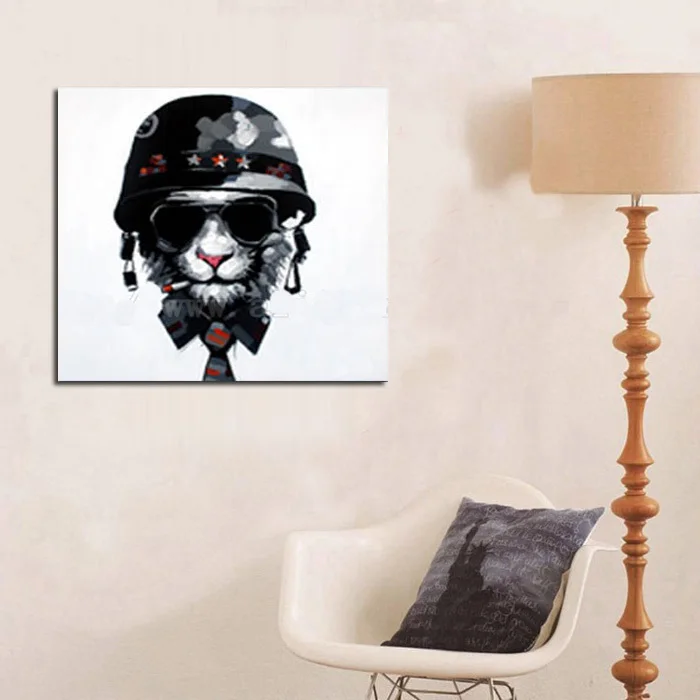 Modern Art Good Quality Animal Oil Painting Wall Art Abstract Dog Wall