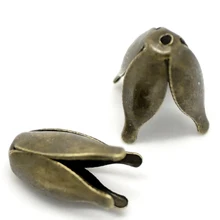 DoreenBeads бусины из сплава колпачки Цветок Античная бронза(подходит 10 мм бусины) 13 мм(4/") х 8 мм(3/8"), 20 шт