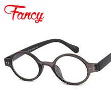 Винтажные маленькие круглые очки для чтения, для мужчин и женщин, ретро очки, пластиковая оправа, светильник, вес с пружинным шарниром, легко носить с собой