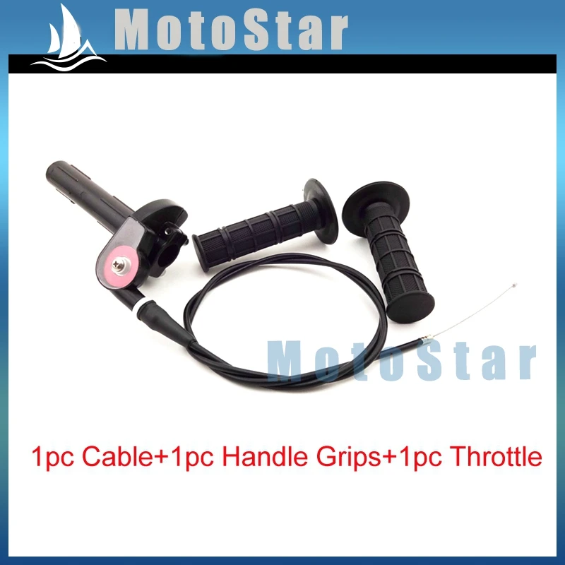 Cable Assembly for CRF KLX TTR 110 125 150 200 250 cc Pit Dirt Bike Motorcycle 1 Set Black Twist Throttle Handle Grips 