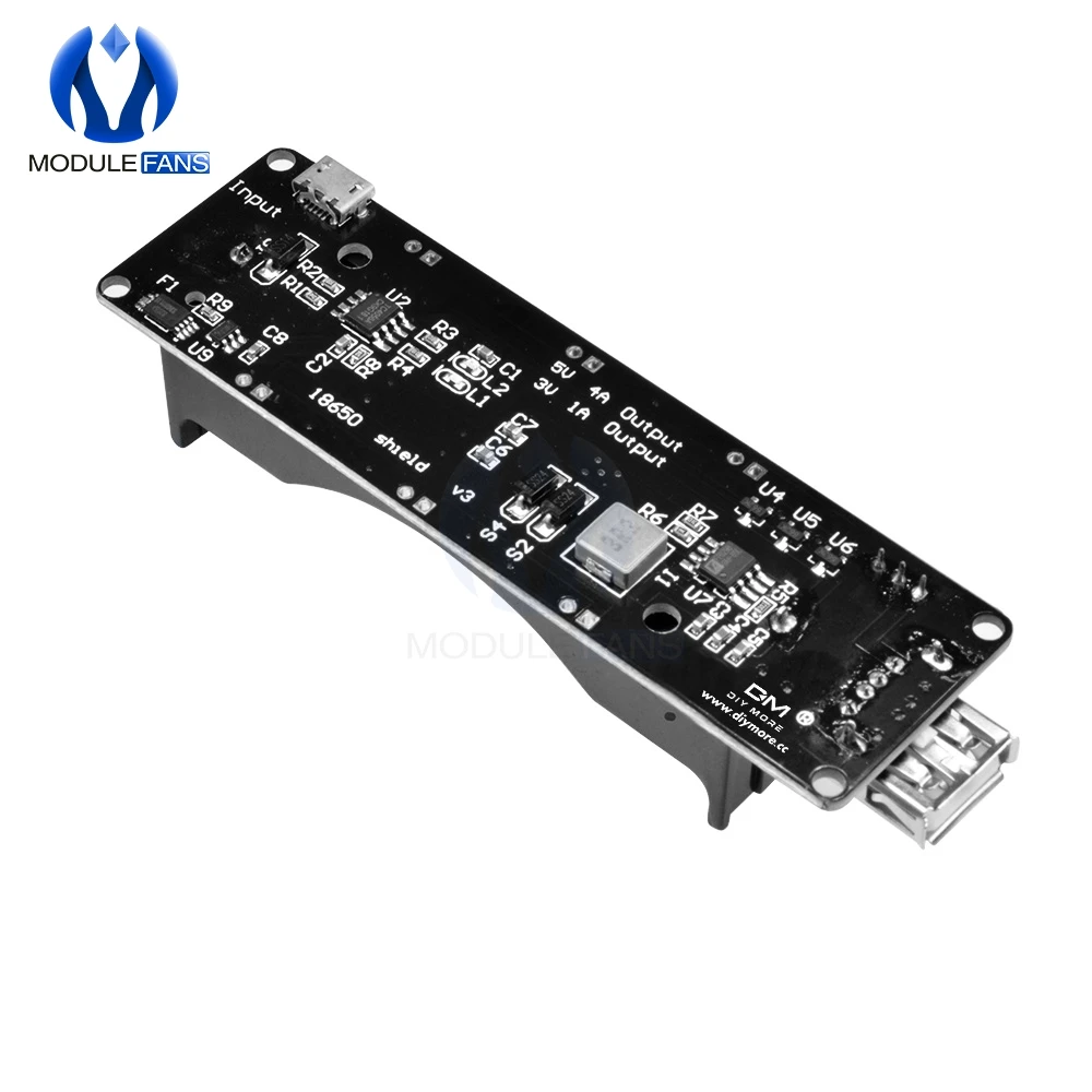 Щит для зарядки аккумулятора Wemos 18650 щит V3 ESP32 ESP32S Raspberry Pi порт Micro USB Type A Arduino