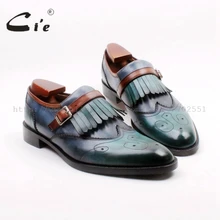 Cie Круглым Носком Полные Башмаки Вырезов Кисточки Пряжки Loafer 100% Натуральной Телячьей Кожи BreathableOutsole Человека Квартиры Обуви MS169