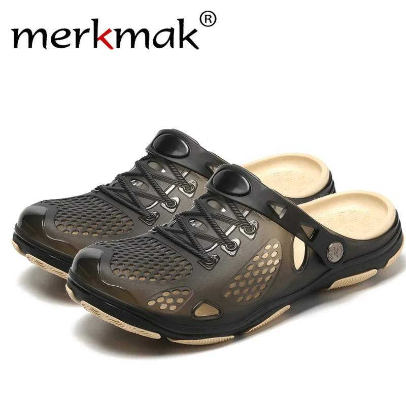 

Merkmak Sandals Mens Shoes Summer Clogs Men's Beach Sandals Outdoor Zuecos Men Slippers Sandalias Hombre Size 40-45