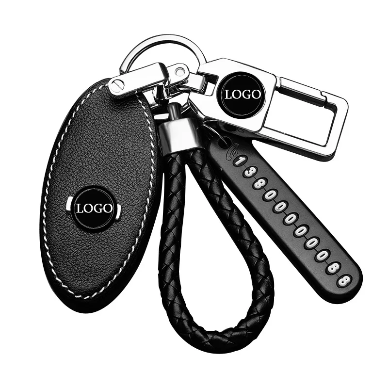 

NEW Car Key Case for Nissan SYLPHY SUNNY X-Trail newTeana Qashqai LIVINA Cow Leather Key Case Protective Cover