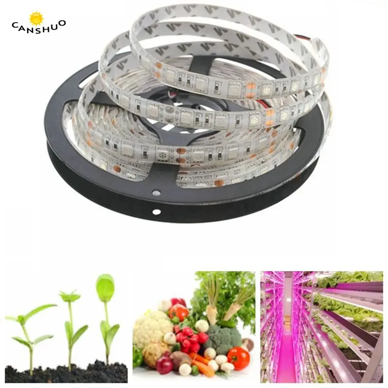 

5M LED Plant Grow Strip Light DC12V Red Blue Rope Strip With DC12V 3A Power Adapter for Greenhouse Hydroponic Plant Growing