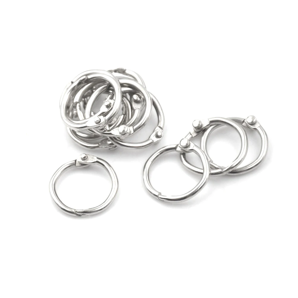 50 шт. скоросшиватель 20 мм наружный диаметр кольцо для ключей пружинное кольцо
