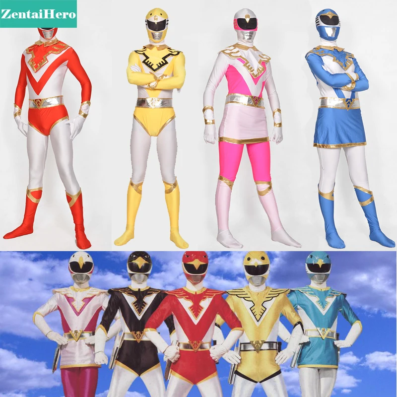 

Free Shipping Wholesale Chojin Sentai Jetman Superhero Costume Cosplay Lycra Bodysuit For 2017 Halloween Party 5 Colors C196