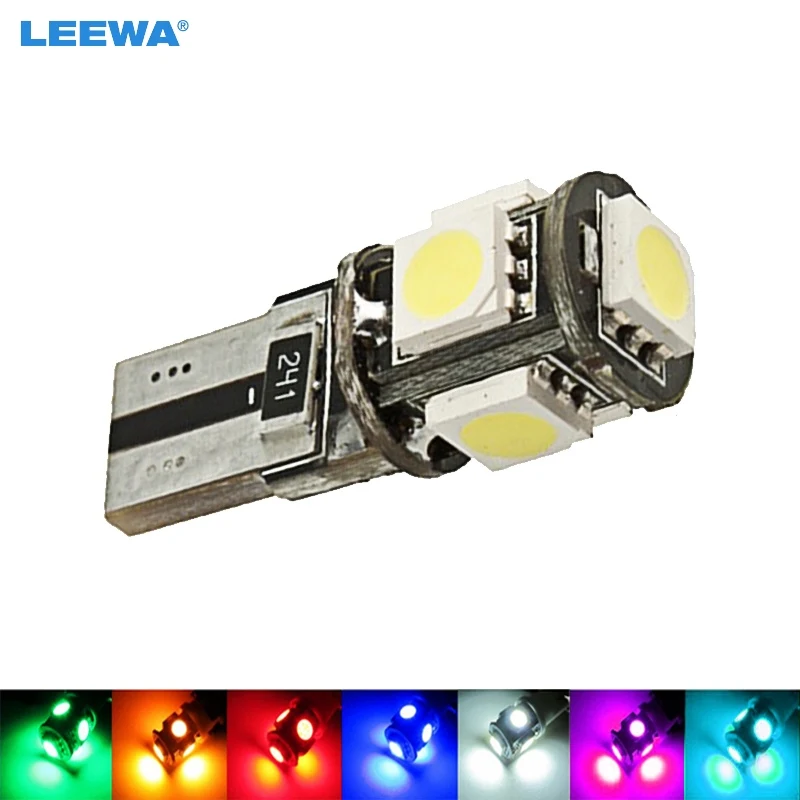 Canbus White Blue Red Yellow Green T10 5smd 5050 Led Car Light W5w 194 241  Error Bulbs