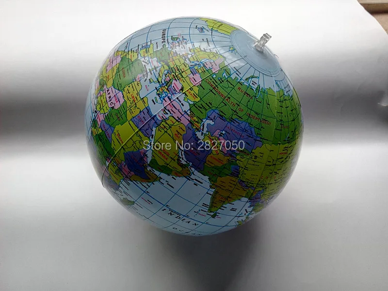 15/" Globe Inflate Inflatable Earth World Teacher Beach Ball Geography Toy