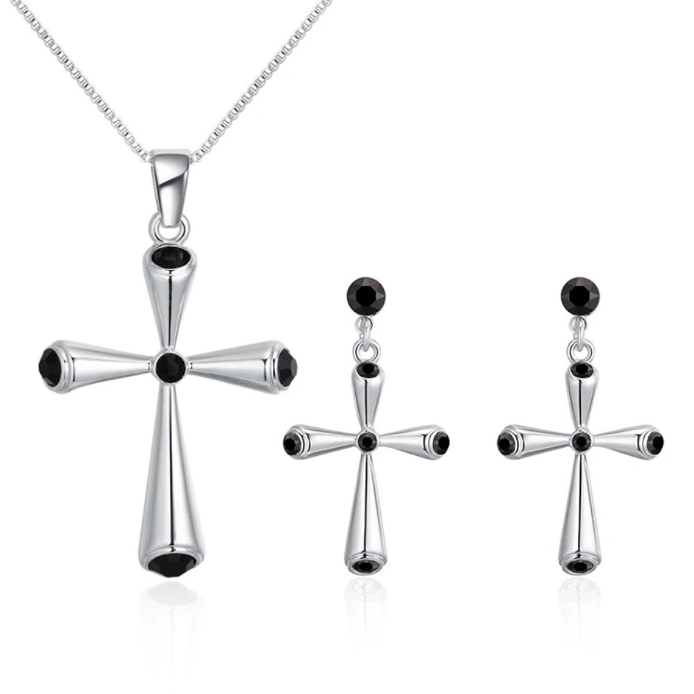 

2018 hot christmas gift! charming quality pearl necklace earrings jewelry set with imported quality crystal bijoux