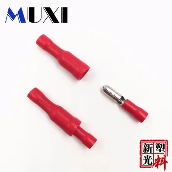 

Hot 50pcs Red Male Female Bullet Connector Insulating Joint Crimp Terminals Wiring Cable Eletric Plug Adapter FRD MPD