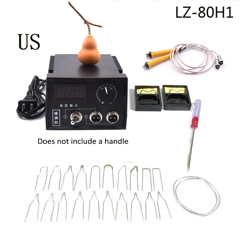 60W 110V Digital Pyrography Machine Wood Burning Pen Adjustable Temperature Woodworking Crafts Brush Machine Craft Tool Kits