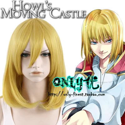 Howl's Moving Castle Royal Wizard of Ingary hair Косплей парики Howl Jenkins Длина по плечу блонд косплей