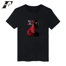 Deadpool Summer Short Sleeve T Shirt Men Funny Print Black/White Printed Tshirt Men Plus Size Fashion Casual Tee Shirt Hip Hop