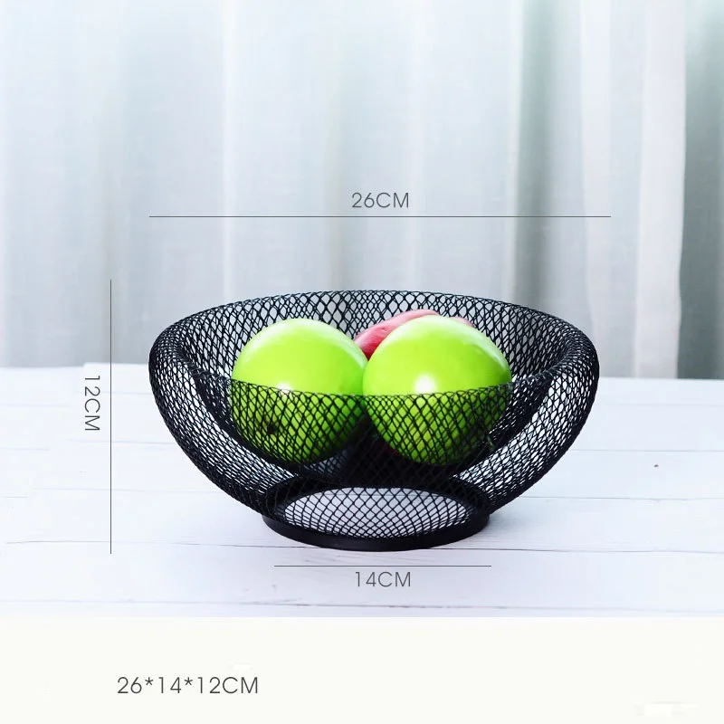 1pc Wrought iron fruit basket modern minimalist fruit basket snack storage basket
