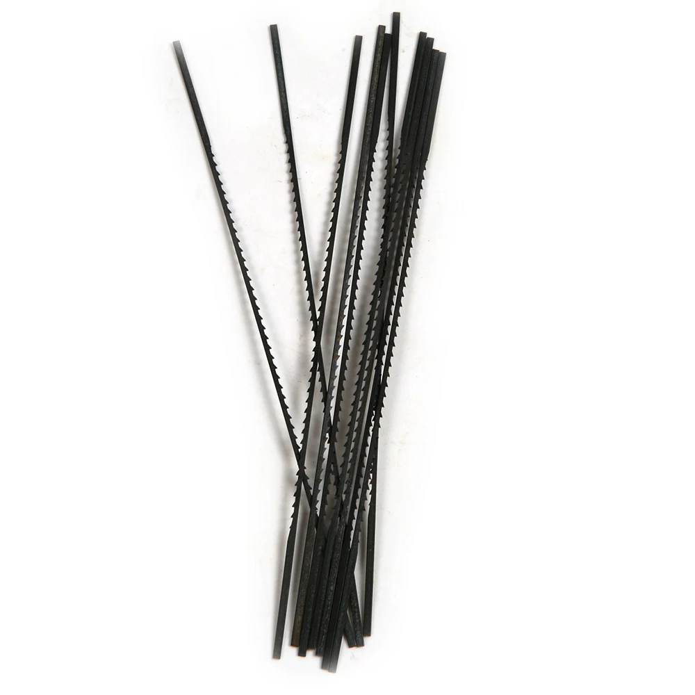 10x 130mm Black Tone Carbon Steel Reverse Tooth Scroll Saws Blades 1/2