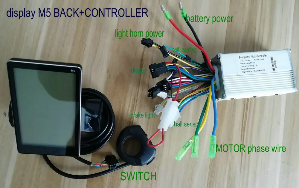 Вертикальный ЖК-дисплей M5 и переключатель+ BLDC контроллер 24v36v48v60v 250w350w для электрического велосипеда, скутера, MTB трехколесного велосипеда, ручной пульт управления