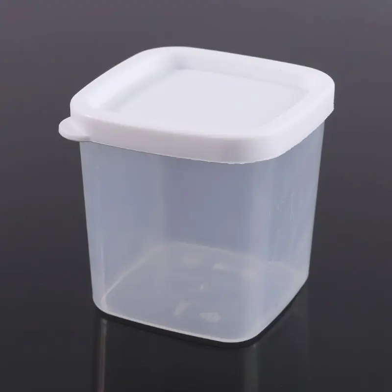 

1Pc Square Storage Box Container with Lid Transparent Plastic Organizer for Foam Slime Mud Light Clay Nail Art Gadgets Sundries