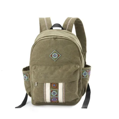 

New Fashion Embroidery Women Shopping backpacks!Nice Floral embroidery Lady backracks Hot Versatile Bohemian Traveller backruck
