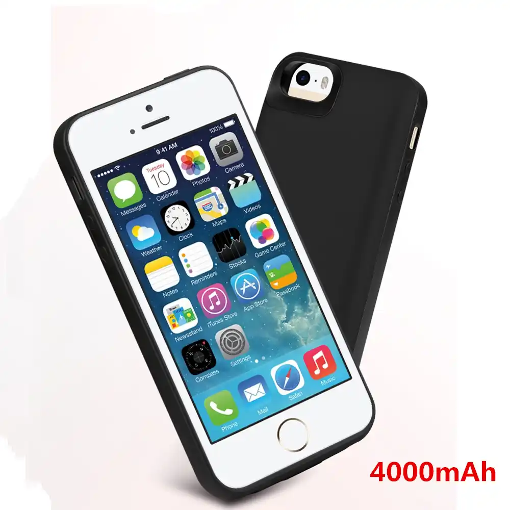 4000 の 1500mah シリコン耐衝撃バッテリーケース Iphone 5 5 S Se