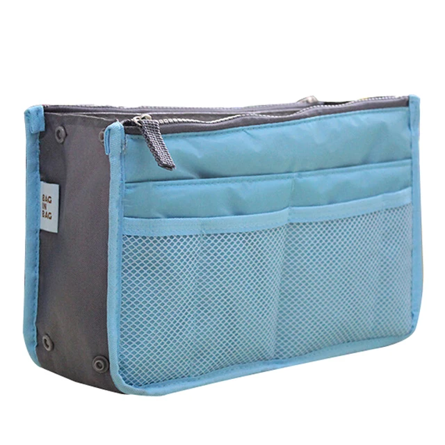 Organizer Insert Bag Women Nylon Travel Insert Organizer Handbag Purse Large liner Lady Makeup Cosmetic Bag Cheap Female Tote -