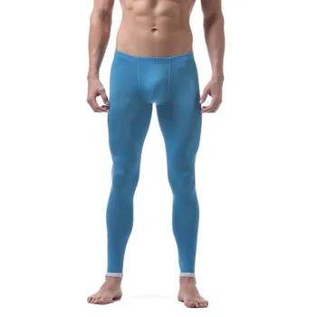 

Thermal underwear for men underpants slim ice silk bottom underwear men fitnes autumn home pants men's thermal underwear thermo