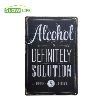 Alocohol Metal Tin Sign Bar/Pub/Restaurant  Wall Decor Metal Sign Vintage Home Decor Metal Plaque Retro Painting Art Poster