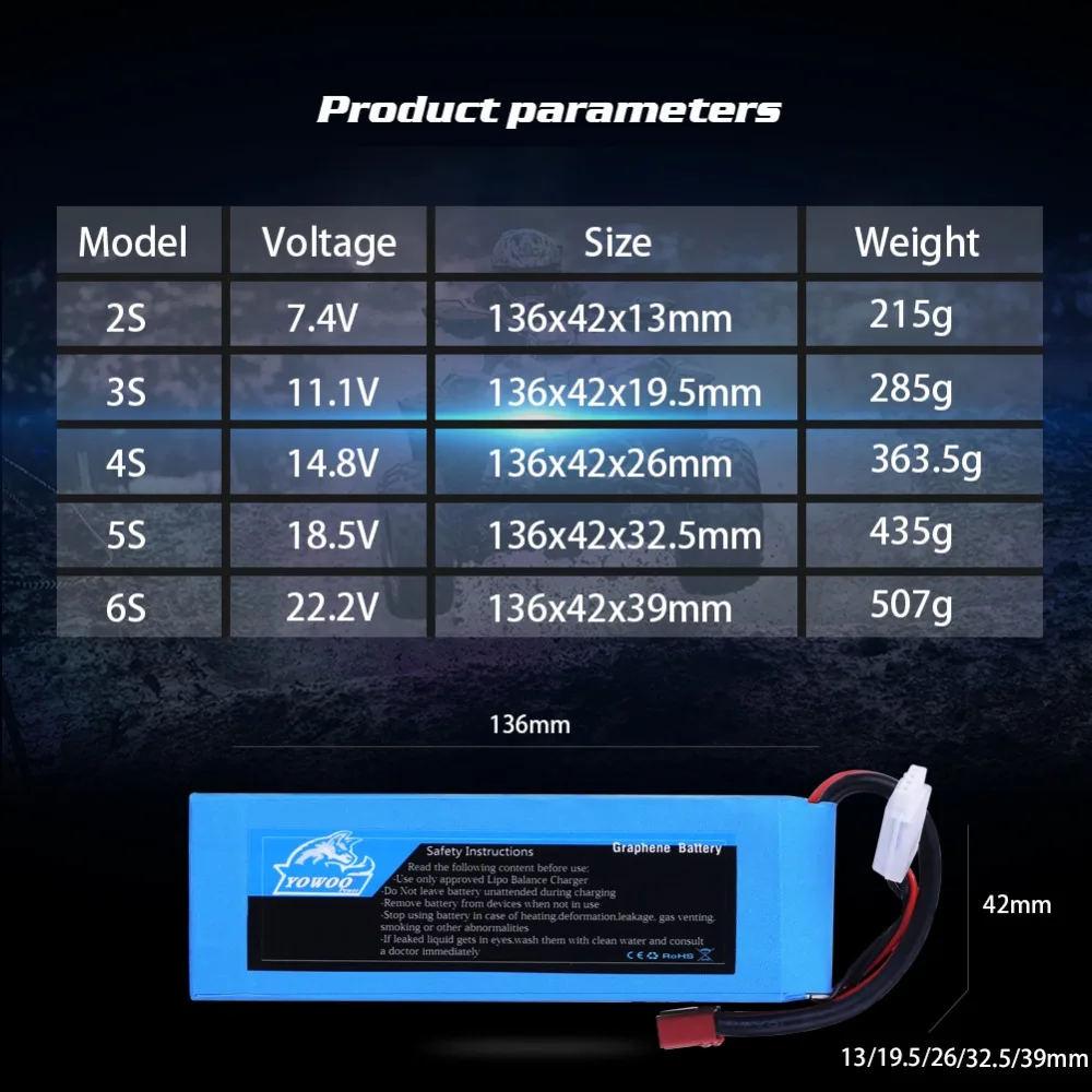 Графин 2S 3S 4S 6S 7 4 V 11 1 14 8 18 5 батарея 22 2 mAh 100C Burst 200C высокая скорость разряда для