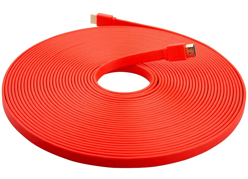 Плоский HDMI кабель высокой скорости поддерживает 3D Разрешение Ethernet 1080P Аудио