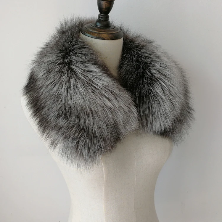 Новые зимние модные женские Настоящее Silver Fox меховой Red воротник шеи Обёрточная