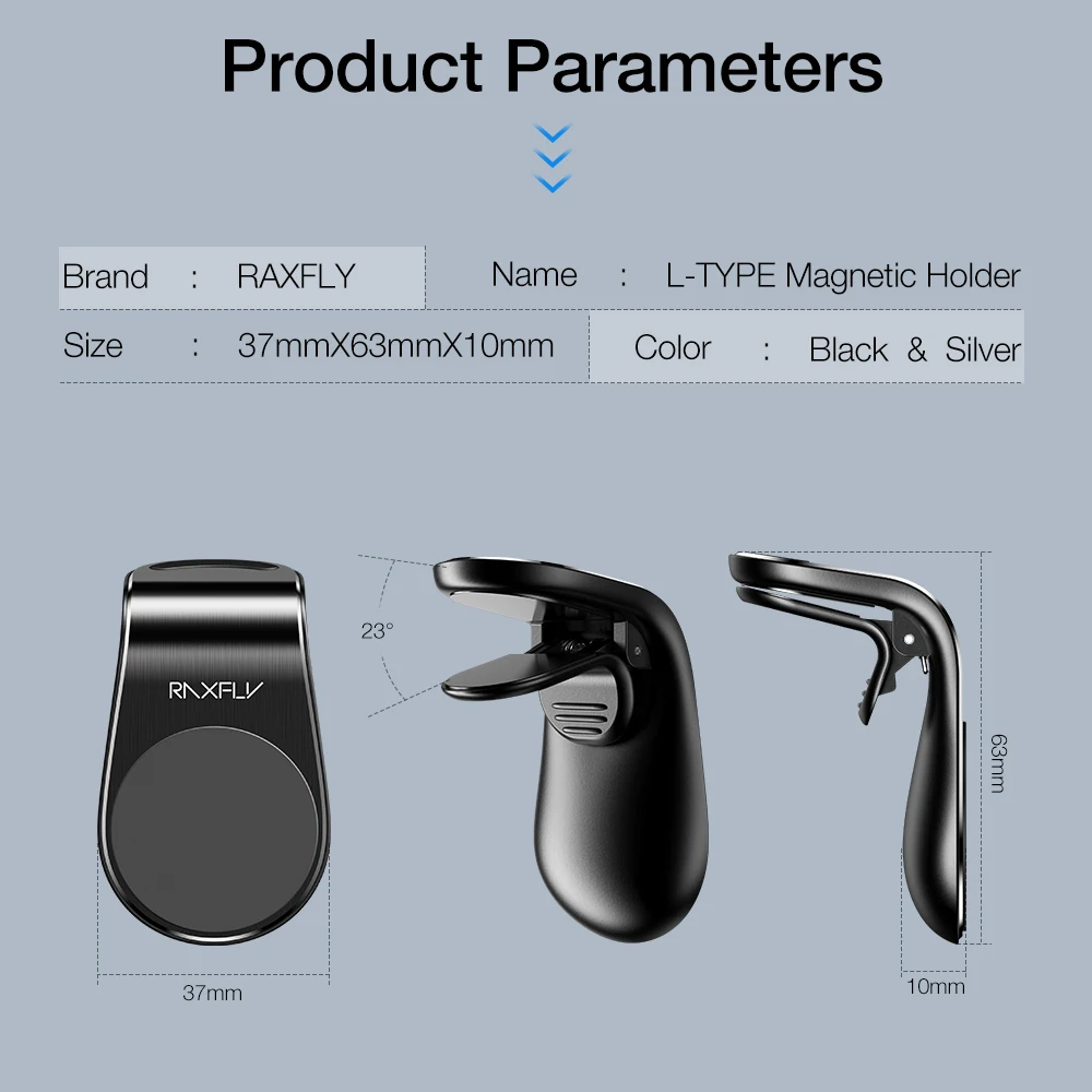 RAXFLY Magnetische Auto Telefon Halter für iPhone Xiaomi Samsung L-Typ Auto Air Vent Mobil Halter f