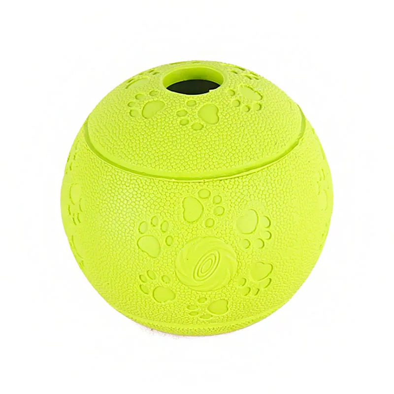 Собака еда утечки мяч Pet закуски Кормление диспенсер интеллектуальное улучшение игрушка утечки пищи обучение контроль пищевых продуктов резиновый мяч - Цвет: Green