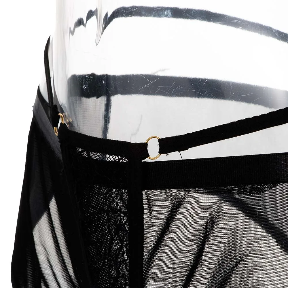 Модные, пикантные Холтер кружевной бюстгальтер, трусики набор Seamless Bralette белье повязка прозрачный Для женщин нижнее белье кружева повязку бюстгальтер